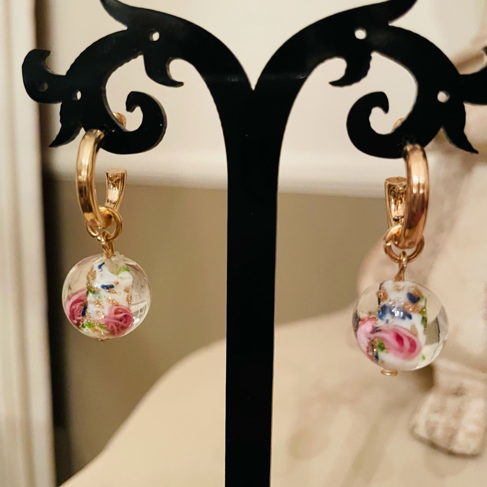 Glass ✨Gold Drop Earrings